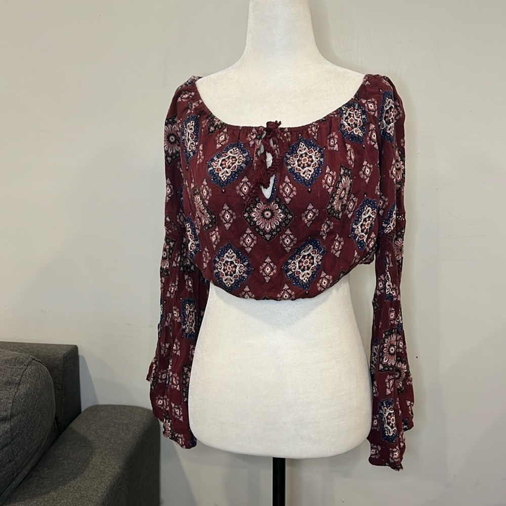 Forever21 Boho‎ Bell Sleeved Top